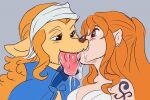  2_girls french_kiss french_kiss kissing kissing nami_(one_piece) one_piece saliva tongue tongue_out ungulatr wanda_(one_piece) 