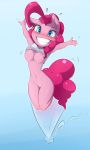  1girl 1girl 2017 anthro anthrofied blush breasts captainpudgemuffin clothing earth_pony equine friendship_is_magic furry hair high_res horse looking_at_viewer mammal my_little_pony nipples pink_hair pinkie_pie_(mlp) pony 