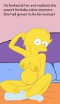  big_breasts edit implied_incest implied_sex incest_pregnancy large_areolae lisa_simpson lisa_simpson_(age_23) lisalover pregnancy sitting taboo_pregnancy the_simpsons third_trimester 