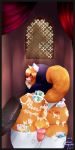 anthro calicocoquettte canine clothing confession_booth cum cum_inside eyewear femboy furry glasses male mały_pączek nun penis prostitution tail