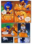  1girl anthro big_breasts big_penis breasts canine clothing comic dreamcastzx1 fox furry hedgehog lingerie male mammal miles_&quot;tails&quot;_prower penis raianonzika raianonzika_(artist) sega sonic_boom sonic_the_hedgehog text zooey_the_fox 