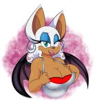  &lt;3 1girl 2016 alpha_channel anthro bat black_nose bra breasts cleavage clothed clothing ear_piercing eyeshadow female female_only huge_breasts large_breasts lipstick looking_at_viewer makeup mammal membranous_wings omegasunburst one_eye_closed piercing rouge_the_bat sega smile sonic_(series) teasing wings wink 