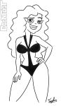  bikini coonfoot melissa_chase milo_murphy&#039;s_law monochrome 