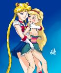  2_girls :3 :o age_difference aged_up art bare_legs bare_shoulders bishoujo_senshi_sailor_moon blonde blonde_hair blue_background blue_eyes blue_skirt blush breasts breasts_out breasts_outside choker closed_mouth crossover dress dress_lift earrings eye_contact fingering from_behind from_behind_position gloves gradient gradient_background hair_ornament half-closed_eyes heart hug_from_behind hugging jewelry legs long_hair looking_at_another looking_back love magical_girl moaning multiple_girls mutual_yuri neck necklace nipples no_panties open_mouth pleated_skirt pussy red_choker sailor_moon sealedhelm shiny shiny_hair signature skirt small_breasts standing star_butterfly star_vs_the_forces_of_evil tiara tsukino_usagi twin_tails uncensored usagi_tsukino very_long_hair white_gloves yuri 