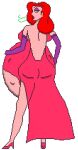  belly_expansion carlj disney earrings green_eyes jessica_rabbit milf photoshop pixel_art pixelated pregnant pregnant_belly pregnant_female red_dress red_hair sexy sexy_body vore_implied 