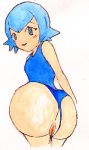 ass big_ass blue_eyes blue_hair colored creatures_(company) drawing game_freak humans_of_pokemon lana_(pokemon) looking_back nintendo pixiv_id_18614807 pokemon pokemon_(anime) pokemon_(game) pokemon_sm pokemon_sun_&amp;_moon poose_cafe porkyman pussy suiren_(pokemon) trial_captain