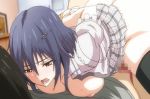  2017 animated_gif big_breasts bouncing_breasts censored cowgirl_position defloration gif hentai toriko_no_kusari:_shojo-tachi_o_yogosu_midara_na_kusabi 