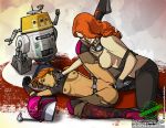  2_girls breasts chopper droid female_human fuckit_(artist) human insertion mara_jade multiple_girls partially_clothed pussy questionable_consent red_hair sabine_wren spread_legs star_wars star_wars_rebels torn_clothes vaginal vaginal_insertion 