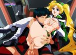 1_boy 1_girl 1boy 1girl ass bishoujo_senshi_sailor_moon blonde blonde_hair blue_eyes boots breasts cosplay female hand_on_breast hand_on_own_breast long_blonde_hair long_hair long_twintails looking_at_viewer male male/female mostly_nude no_bra no_panties sailor_moon sailormoonpixxx sex sucking_on_breast tsukino_usagi twin_tails usagi_tsukino vaginal vaginal_penetration vaginal_sex 