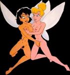  breast_grab breasts crossover crysta erect_nipples ferngully fingering nipples nude peter_pan pussy spread_legs tinker_bell yuri 