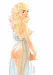  a_song_of_ice_and_fire ass breasts daenerys_targaryen looking_back mostly_nude see-through tarusov_(artist) 