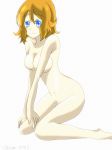 alluring artist_name blush looking_at_viewer medium_breasts nude pokemon pokemon_(anime) pokemon_xy porkyman rean_0547 serena serena_(pokemon) sitting smile solo twitter twitter_username