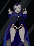  against_glass big_breasts breasts dc_comics glass insanely_hot inviting looking_at_viewer purple_eyes purple_hair raven_(dc) ravenravenraven teen_titans 