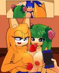  1male 2_girls cosmo_the_seedrian cosmo_the_seedrian_(adult) dreamcastzx1 multiple_girls penis sonic_the_hedgehog sonic_x zooey_the_fox 