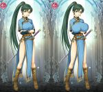  big_breasts breast_expansion breasts edit fire_emblem fire_emblem:_rekka_no_ken fire_emblem_heroes green_hair huge_breasts lyn lyn_(fire_emblem) tagme 