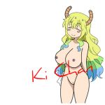 big_breasts horns huge_breasts kichan kobayashi-san_chi_no_maidragon miss_kobayashi&#039;s_dragon_maid oppai quetzalcoatl_(dragon_maid)