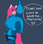  &lt;3 1girl 1girl 2015 anthro anthrofied big_breasts breasts clothed clothing crossover earth_pony english_text equine friendship_is_magic fully_clothed furry happy high_res horse huge_breasts hugtastic_pinkie_pie mammal metroid my_little_pony nintendo nipple_bulge pinkie_pie_(mlp) pony raised_leg slightly_chubby smile somescrub text tight_clothing video_games zero_suit 