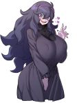  @_@ al_bhed_eyes big_breasts black_nails covered_nipples crazy_smile heart hex_maniac huge_breasts large_breasts looking_at_viewer nail_polish nipples pokemon pokemon_(game) pokemon_xy simple_background smile space_jin white_background 