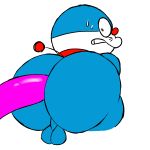  animated ass balls blue_body dildo doraemon doraemon_(character) filthyopossum gif multicolored_body penetrable_sex_toy red_nose sex_toy simple_background thick_ass yaoi 