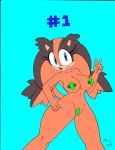 1girl anthro badger bandaid_on_pussy bandaids_on_nipples dreamcastzx1 sonic sonic_*(series) sonic_the_hedgehog_(series) sticks_the_jungle_badger v