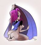  1girl 2018 ass big_ass big_breasts bubble_butt cape curvy cute dat_ass dc_comics goth huge_ass nipples nude nude partially_clothed purple_hair pussy pussy raven_(dc) small_breasts teasing teen_titans themrock thick_thighs wide_hips 