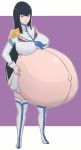  belly_expansion big_breasts black_hair blue_eyes hand_on_belly hyper_belly inflation kill_la_kill kiryuuin_satsuki large_breasts long_hair looking_to_the_side photoshop pregnant pregnant_belly pregnant_female satsuki_kiryuuin school_uniform weight_gain zeruxu 