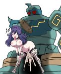1girl ahegao ass big_ass big_breasts blush breasts cum cum_inside doggy_position ejaculation female female_human fishnets from_behind hex_maniac hex_maniac_(pokemon) human inkrait_(artist) long_hair mostly_nude navel pokemon pokeslut pussy thick_thighs thighs tongue_out vaginal