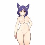  1:1_aspect_ratio 1girl 1girl 1girl ahri animal_ears areola belly breasts brown_eyes fox_girl gif gif gif groin hips kitsunemimi large_filesize league_of_legends looking_at_viewer medium_breasts navel nipples nude padark purple_hair pussy riot_games smile standing 