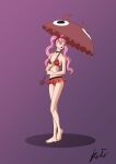 big_breasts long_hair one_piece perona pink_hair red_lipstick soft suit swimsuit twin_tails