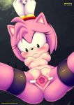  1girl amy_rose bbmbbf mobius_unleashed nipples palcomix pussy sega sonic_(series) sonic_the_hedgehog_(series) 