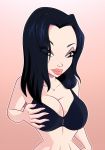 1girl black_hair bra breasts female zfive