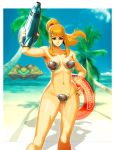  beach bikini genzoman metroid metroid_(creature) samus_aran 