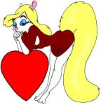  animaniacs anthro ass blonde breasts cartoon cleavage cute dress furry leaning_forward legs minerva_mink sexy sexy_ass sexy_pose tail transparent_background vector_trace 