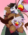  1girl 2017 anthro ass avian bdsm big_ass big_breasts breasts digital_media_(artwork) duo feet feet_licking feet_together foot_fetish foot_lick foot_licking foot_worship friendship_is_magic furry gilda_(mlp) gryphon male male/female mammal my_little_pony nipples penis sssonic2 thick_thighs 