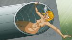  1girl air_bubbles big_breasts breasts dastigy female metroid nintendo nipples nude samus_aran skinny_dipping solo swimming underwater water 