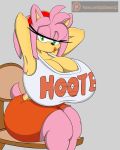  1girl 1girl amy_rose anthro ass big_ass big_breasts breasts digitaldomain123 furry hedgehog hooters huge_breasts lipstick makeup mammal sega thick_thighs voluptuous wide_hips 