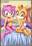  amy_rose ass bbmbbf breasts cellphone cream_the_rabbit full_body looking_at_viewer mobius_unleashed palcomix pietro&#039;s_secret_club sega selfpic smile sonic_(series) sonic_the_hedgehog_(series) tagme 