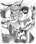  barbara_gordon batgirl batman_(series) clayface dc dc_comics monochrome 