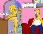  cosmic_(artist) edit homer_simpson horny jimmy_(artist) lisa_simpson marge_simpson revealing_clothes the_simpsons yellow_skin 