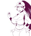  1girl big_breasts breasts cleavage cosplay curvy earrings female_protagonist_(pokemon_bw2) game_freak hat hilda_(pokemon) huge_breasts humans_of_pokemon jessie_(pokemon) large_breasts long_hair looking_at_viewer midriff musashi_(pokemon) nintendo pink_hair pokeball pokemon pokemon_(anime) pokemon_(game) pokemon_black_2_&amp;_white_2 pokemon_black_and_white pokemon_bw pokemon_bw2 short_shorts team_rocket touko_(pokemon) touko_(pokemon)_(cosplay) white_(pokemon) xiceowl 