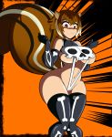 1girl breasts female_only grimphantom halloween sexy squirrel wide_hips