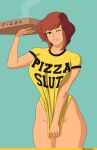  alluring april_o&#039;neil bottomless looking_at_viewer naked_from_the_waist_down pizza pizza_box quewisores teenage_mutant_ninja_turtles 