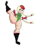 angry blonde_hair blue_eyes bodypaint boots cammy_white cammy_white_(cosplay) codykins123 cosplay courtney_babcock fingerless_gloves gloves halloween hat leotard long_hair paranorman sexy street_fighter wide_hips