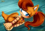 1girl 2017 ass barefoot bbmbbf bdsm blush bondage breasts looking_at_viewer mobius_unleashed nude palcomix rope rope_bondage sega soles sonic_(series) sonic_the_hedgehog_(series) tiara_boobowski toes