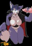  1girl anthro blood breasts canine clothed clothing disembodied_penis duo erection fox furry hair handjob kneel knot krystal licking licking_lips male male/female mammal nintendo nipples penis sex star_fox tongue tongue_out vein video_games yawg 