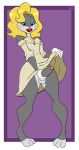  anthro bugs_bunny clothed clothing crossdressing erection fur furry girly hair lagomorph looney_tunes male mammal penis pranky rabbit simple_background teeth testicles warner_brothers 