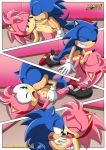  1girl amy_rose amy_rose_(classic) bbmbbf classic_and_modern_love comic mobius_unleashed palcomix sega sonic_(series) sonic_the_hedgehog sonic_the_hedgehog_(series) 