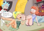  annie_(rick_and_morty) feet foot_fetish foot_folk foot_worship jessica_(rick_and_morty) rick_and_morty smelly_feet yuri 