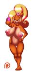  anthro areolae bandicoot big_breasts breasts cellphone chaossabre coco_bandicoot crash_bandicoot_(series) female nipples nude pussy selfie solo 