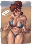  beach big_breasts bikini irma_langinstein looking_at_viewer teenage_mutant_ninja_turtles 